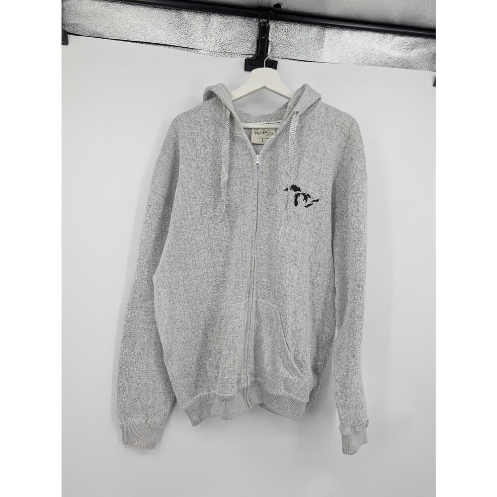 Pacific & Co Great Lakes Full Zip Hooded With Pockets Heathered Gray Outdoors **